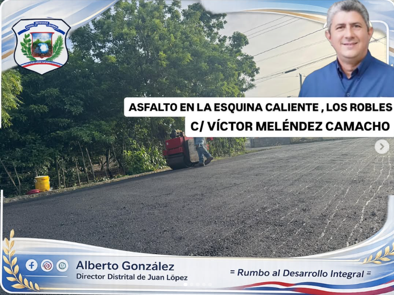 Asfaltado en la calle Víctor Meléndez